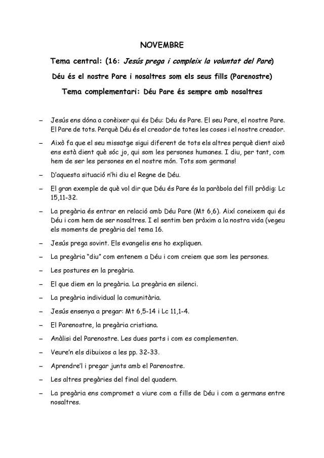 Catequesi Familiar Novembre