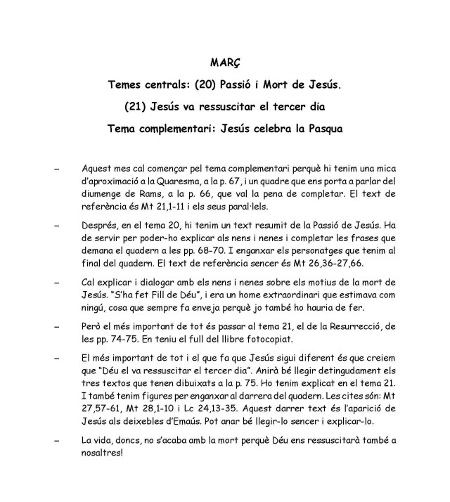 Catequesi Familiar Març