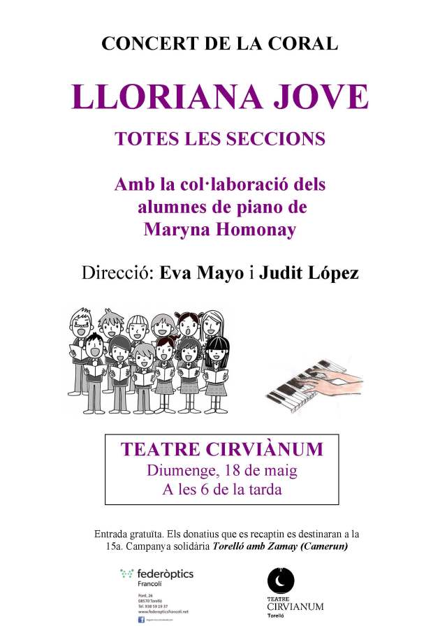 Concert Coral Lloriana Jove, 18.05