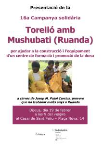 Presentació 16a Campanya Solidària Torelló amb Mushubati _Ruanda_01