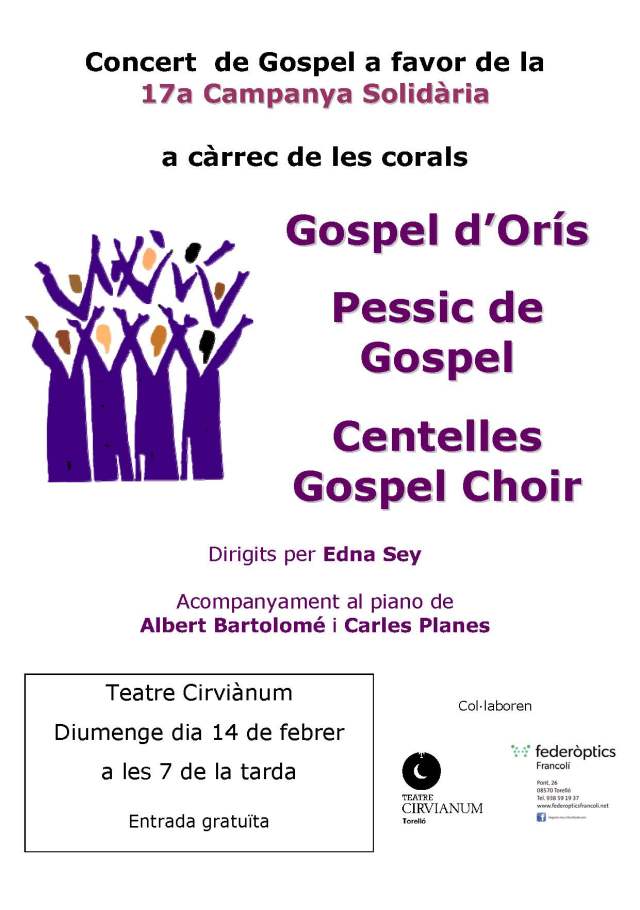 Concert Gospel Solidari, 14.02